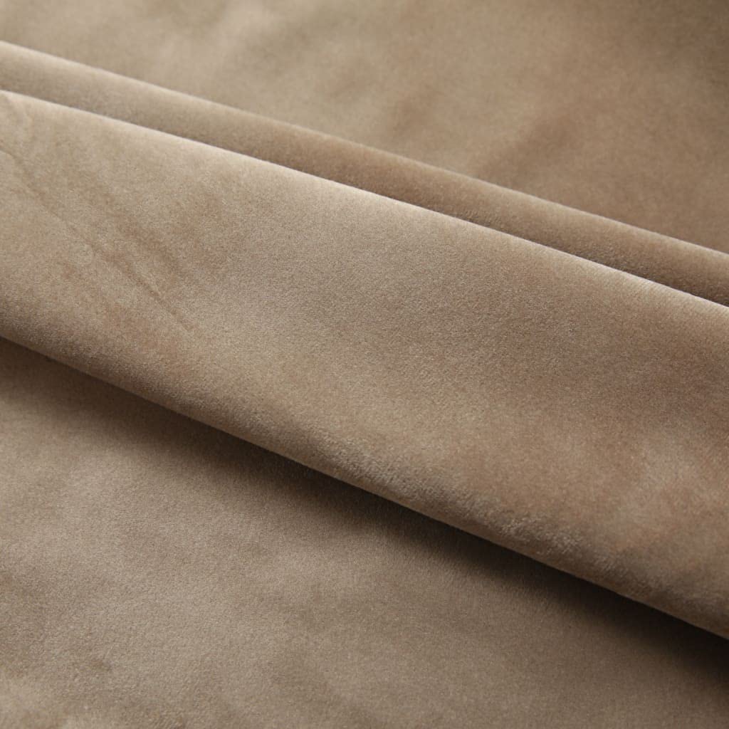 Verdunkelungsvorhang 290x245 cm mit Haken Gardinen Vorhänge Blickdicht Thermovorhang Kälteschutz Vorhang Wärmeisolierend Curtains Türvorhang Thermo Kälteschutz Samt Braun Polyester