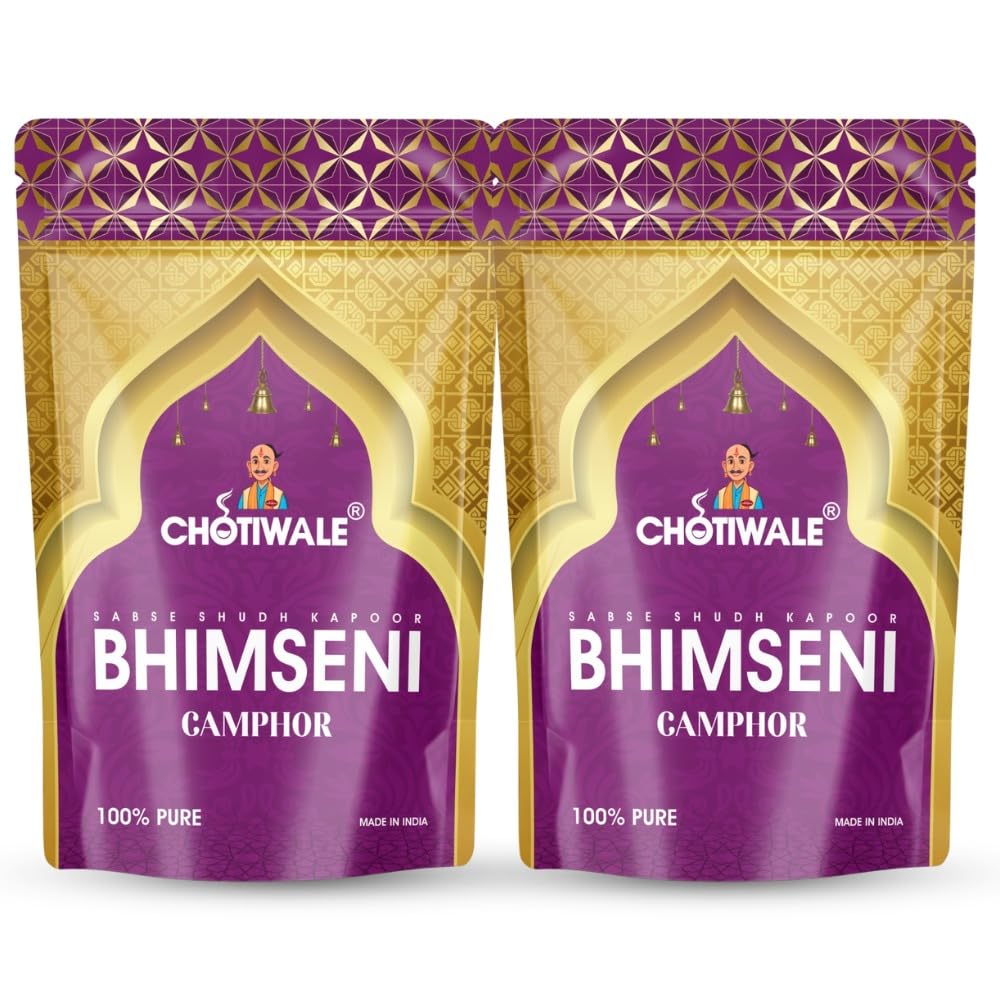 500gm Original Bhimseni Camphor Flakes (250g Pouch - Pack of 2) | 100% Pure & Natural Pacha Karpooram for Puja, Aarti & Meditation | Smokeless Shudh Kapoor for Electric Diffuser-image-25