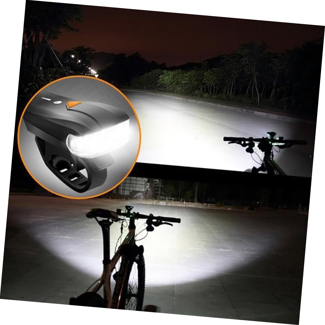 Totority Juego de Luces para Bicicleta Delantera y Trasera LED Recargable USB, Super Brillante 400lm, Plástico Resistente, Adecuado para Ciclismo Nocturno Diferentes Condiciones Climáticas
