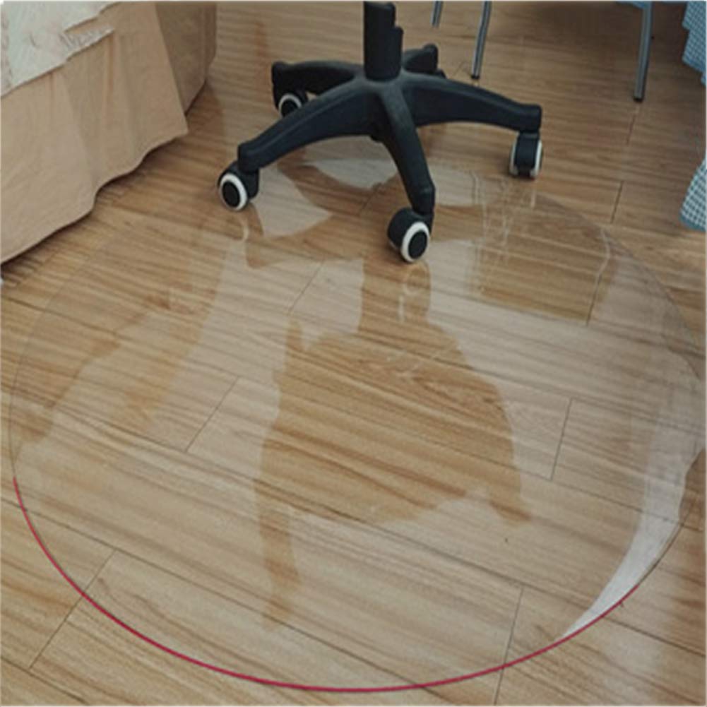 Round Floor Protective Mat Chair Mat,PVC Transparent Office Chair Mat Computer Chair Mat Non Slip Desk Anti Scratch Clear Chair Mat, Carpet Protector Mat Thickness 2mm,2.0mm*1200m