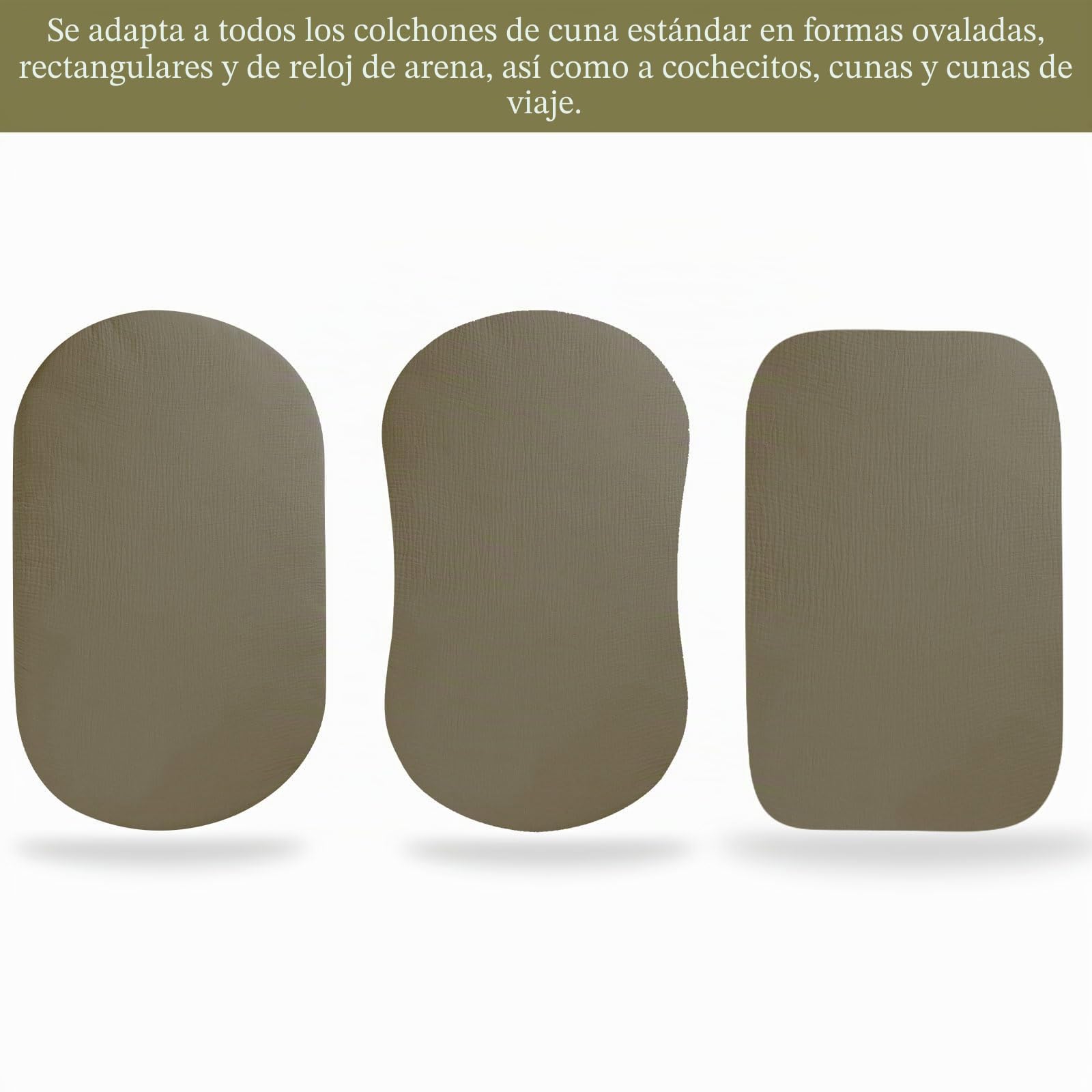 Sábana Bajera para Capazo y Cuna de Bebé 70X35cm - Funda y Cubre Colchón para Carrito