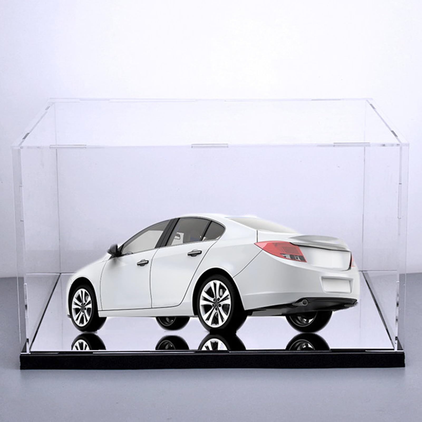 Teca Plexiglass Vetrina in Acrilico Trasparente per Modellini di Auto, Contenitori in Acrilico con Base Rimovibile, Vetrine Decorative per Figurine da Usare in Casa(40x45x10cm (16x18x4"))