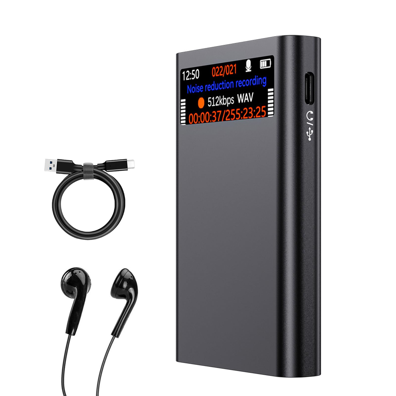 Mingzhe Grabadora de Sonido Digital Grabadora de Voz Digital Pluma Tiempo Grabación Prolongado Activada por Voz para Conferencias Reuniones Clases Entrevistas (64G)