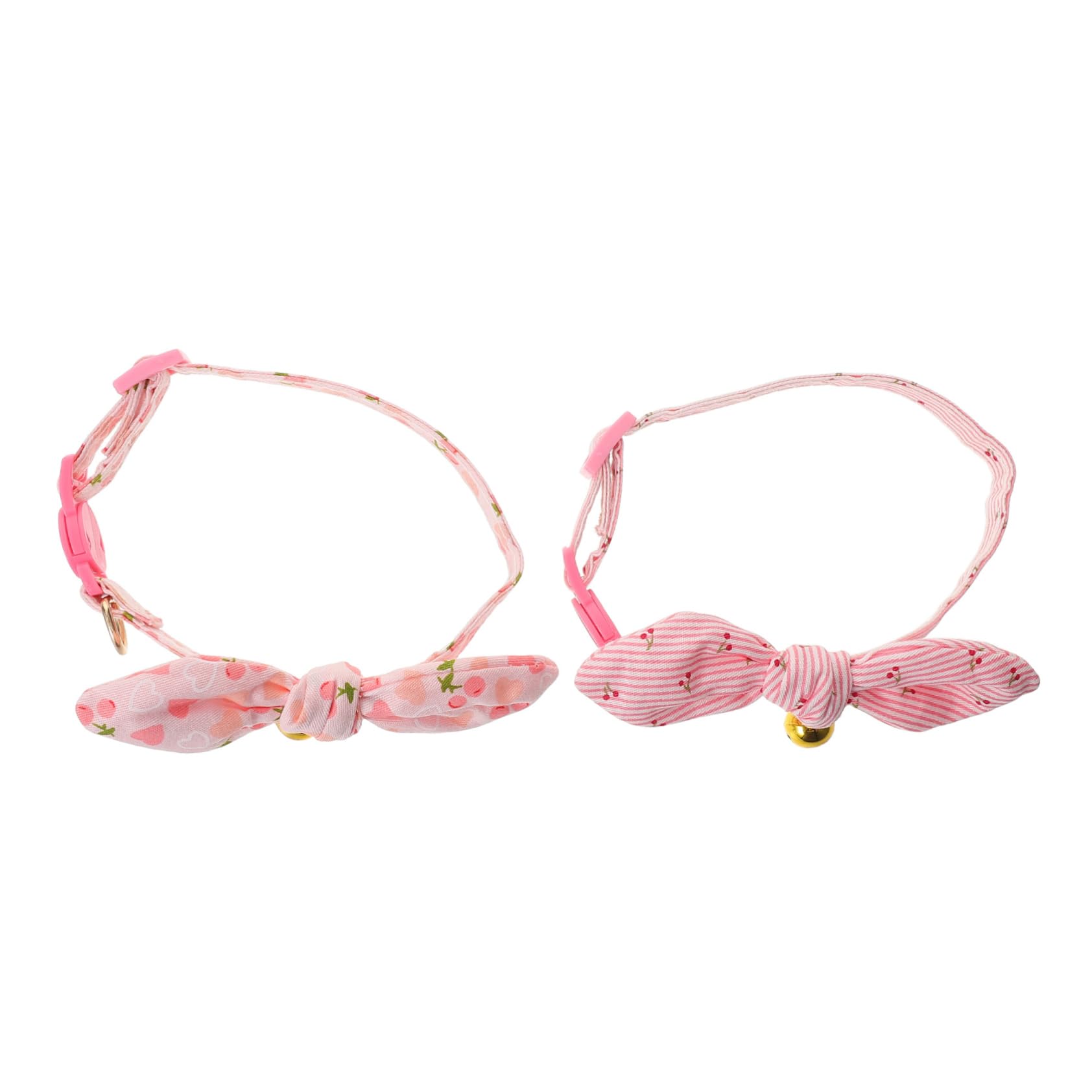 Collar de cachorro con campana y flores ajustables para perros y gatos pack de 2 unidades