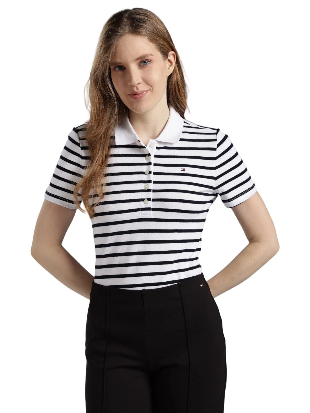 Striped Regular Fit Cotton Polo T-Shirt-image-25