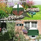 Solar Katzenschreck,Ultraschall Tiervertreiber Katzenabwehr,Wasserdicht Marderschreck mit PIR-Bewegungssensor Katzenschreck für Garten,Wirksam Gegen Katzen,Hunde,Marder,und Vögel Schädlineg(Grün)