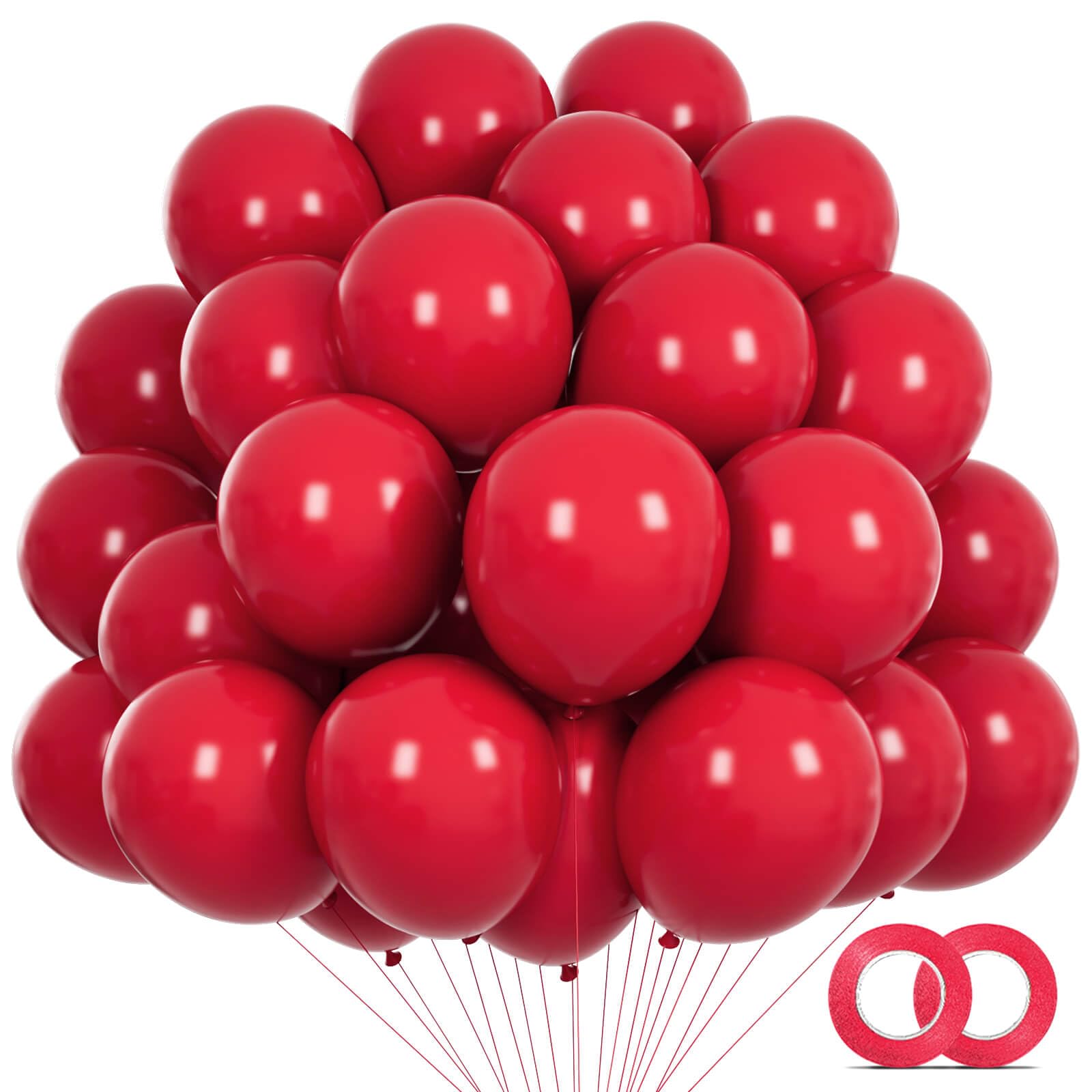 KUULBELA Red 5 Inch Small Latex Party Balloons (110 Pcs) | Mini Birthday Decor - main product image