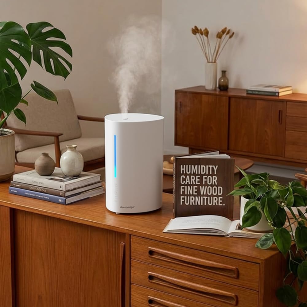 3L Top-Fill Humidificador de Aire y Difusor de Aromas,Relleno Superior Boquilla de 360°,3 Modos,Auto Apagado,Luz Nocturna,Ultra Silencioso para la Habitación de Bebés,Oficina,Dormitorio