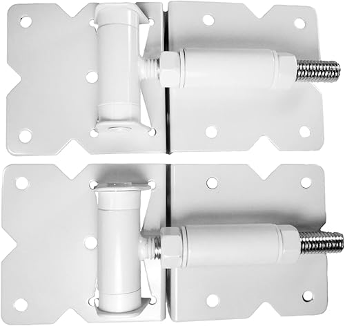 Miniatura 10 de Bisagras de puerta de vinilo con cierre automático económico, color negro, para vinilo, PVC y plástico cercado bisagras de puerta de valla de vinilo