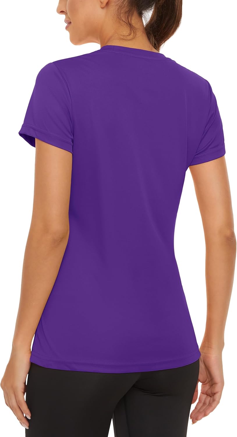 MAGCOMSEN Women's Short Sleeve T-Shirts UPF 50+ Sun Protection Quick Dry Athletic Running Workout Rash Guard Tops - Image 6