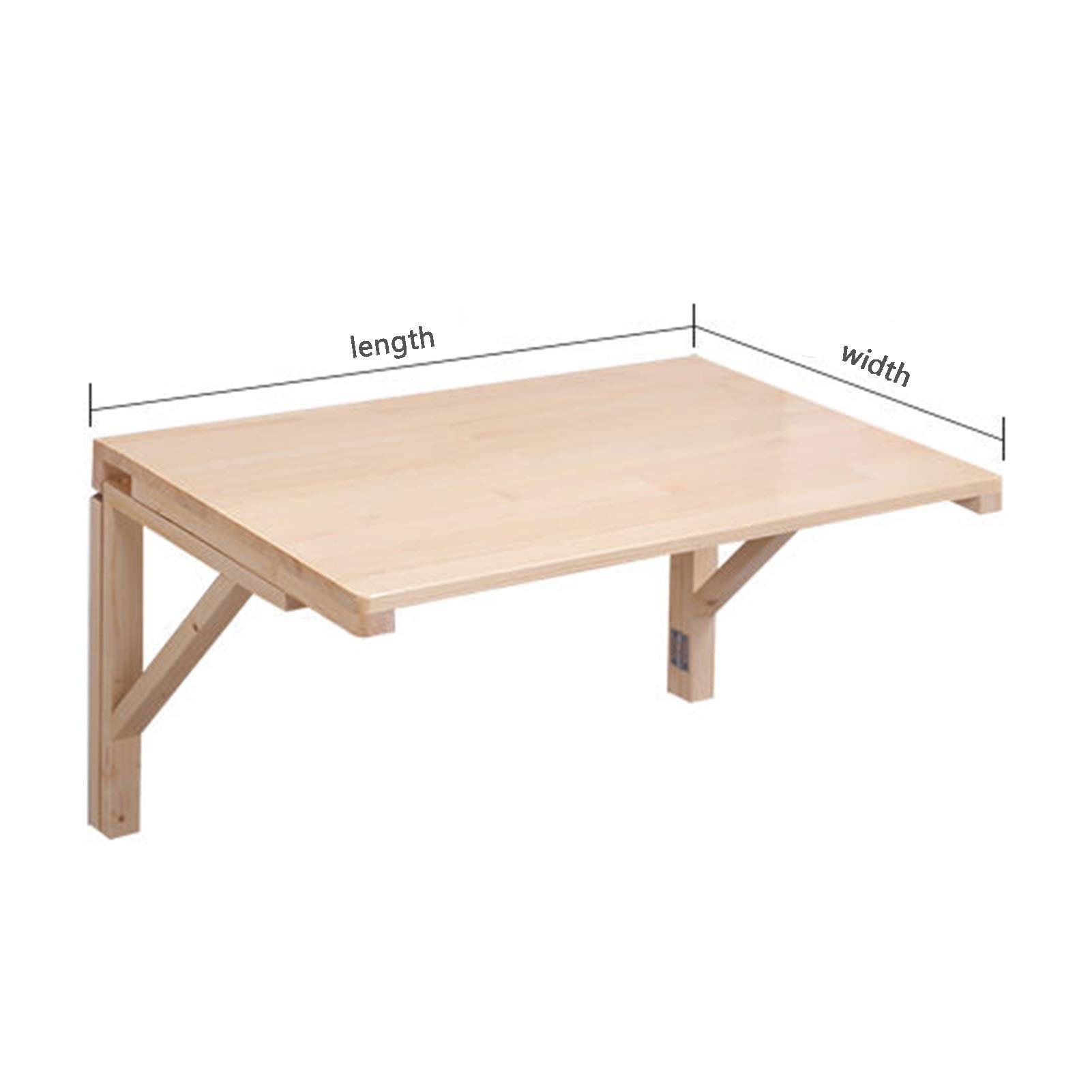 Tavolo da lavoro pieghevole in legno da parete, salvaspazio, per balconi, cucine e scrivanie, tavolo da pranzo semplice, 16 (70 x 40 cm)