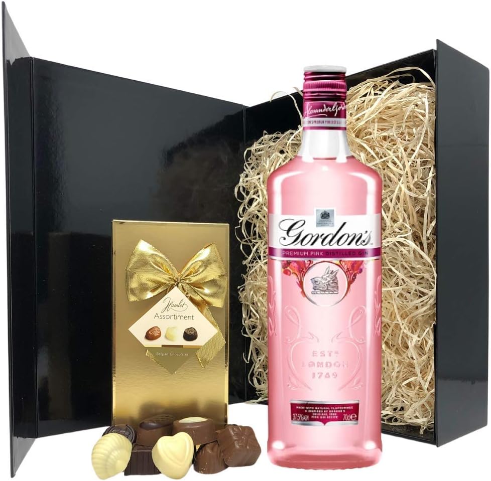 Pink Gin Gift Set 70cl Gordons Pink Gin Gifts for Gin Lovers Pink