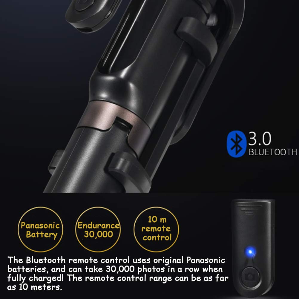 Selfie Stick Treppiede, Portatile Allungabile Selfie Stick Treppiede Con Wireless Bluetooth Remote Per Galaxy S9 / S9 Plus / S8 / S8 Plus