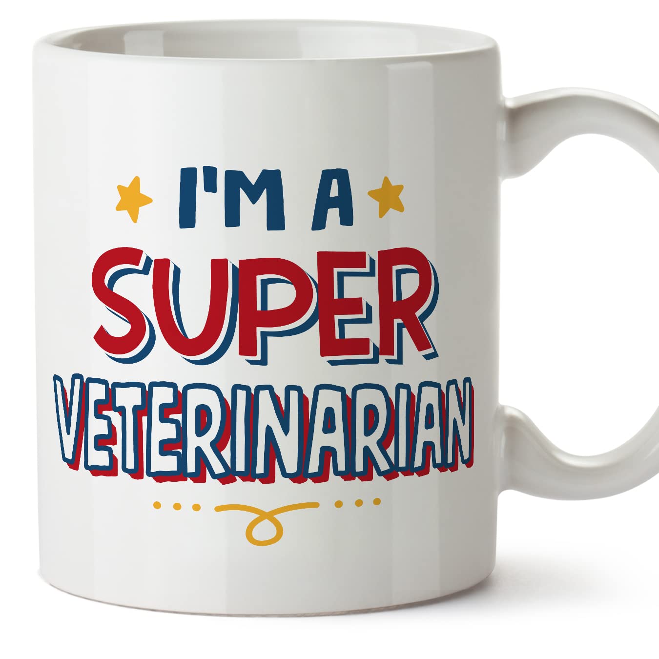 MUGFFINS Veterinarian Mug - in English - I'm Super - Funny Gift for Colleagues - Ceramic 11oz Mug โ image 1