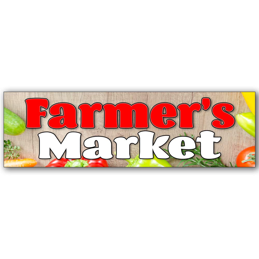 Farmers Market Vinyl Banner 10 Feet Wide by 3 Feet Tall