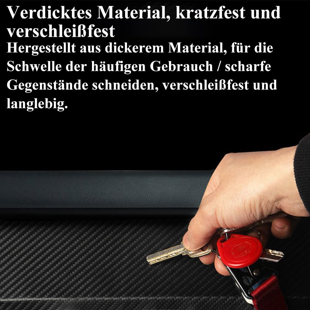 4-częściowy zestaw ochraniaczy progu drzwi samochodu, mocny chwyt, odporny na zarysowania i ścieranie, do wszystkich pojazdów