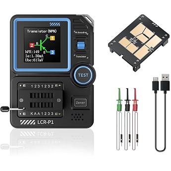 DEWIN LCR-P1 Transistor Tester, Multi-Function Tester, Capacitor Resistor and Transistor Electronic Component Test