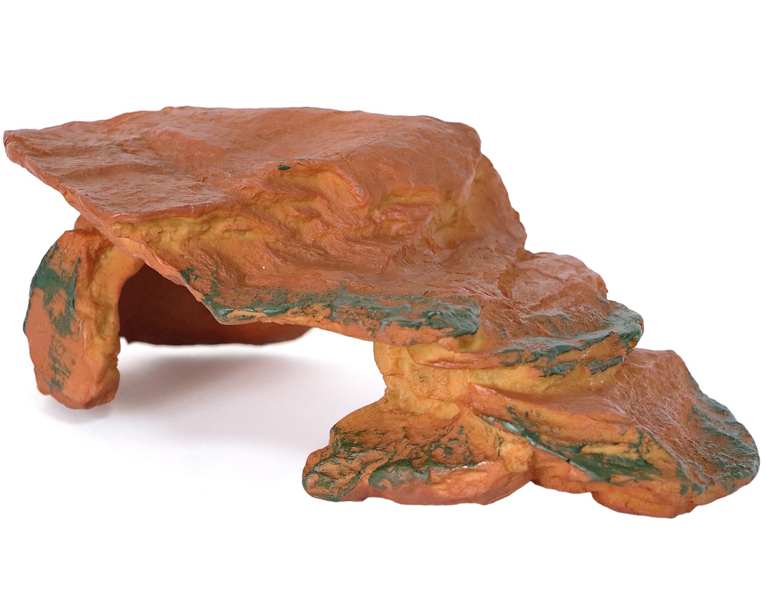 Reptile Rock Hide Cave Hiding Place, Rock Basking Platform,Great for Lizards,Snakes,Turtles,Geckos,Frogs,Amphibians,Small Animals - Lagrge Size(