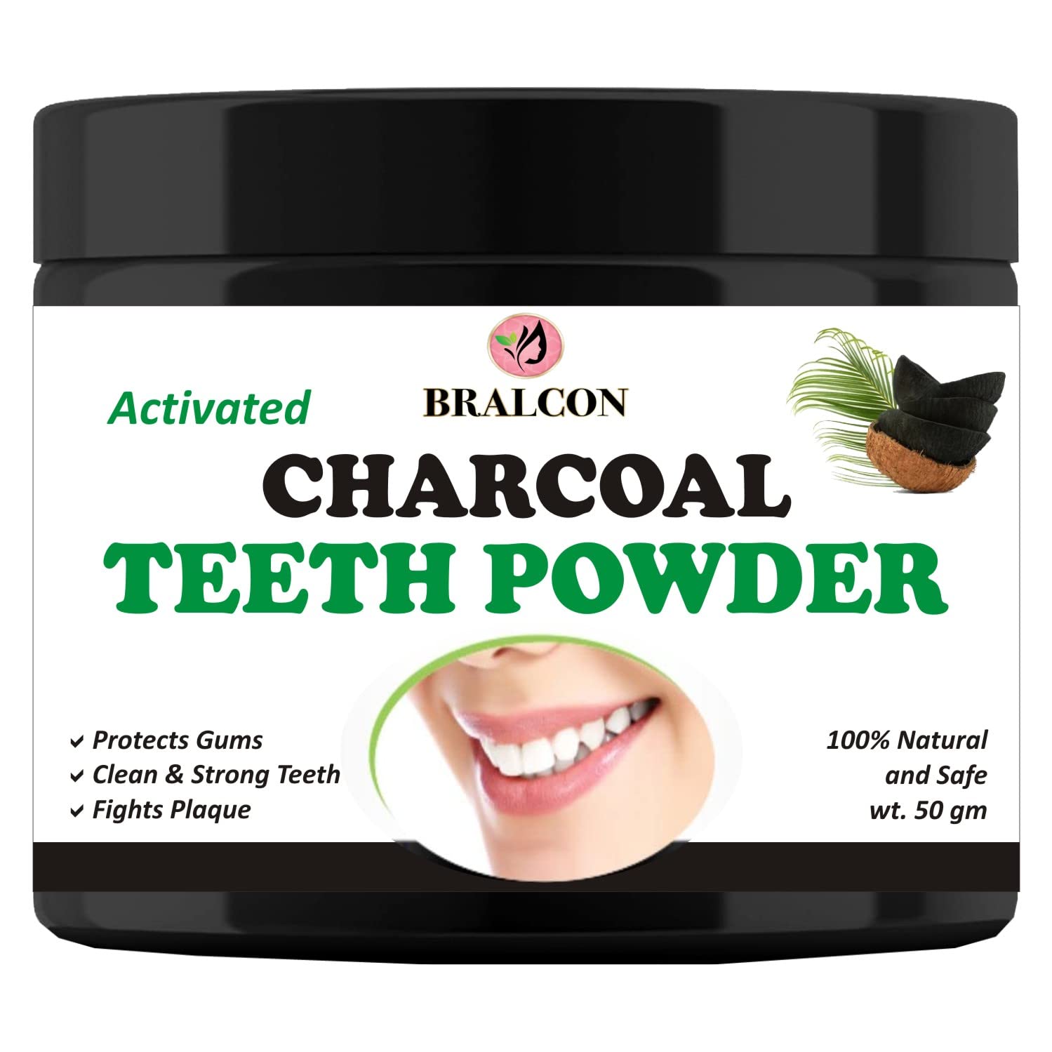 BRALCON Activated Charcoal Teeth Whitening Powder-50g | Charcoal Powder for Teeth Whitening| 100% Natural Herbal ingredients & Chemical Free | Activated Charcoal Tooth Powder Teeth Whitening (B0BH41KG16) Amazon Price History, Amazon Price Tracker