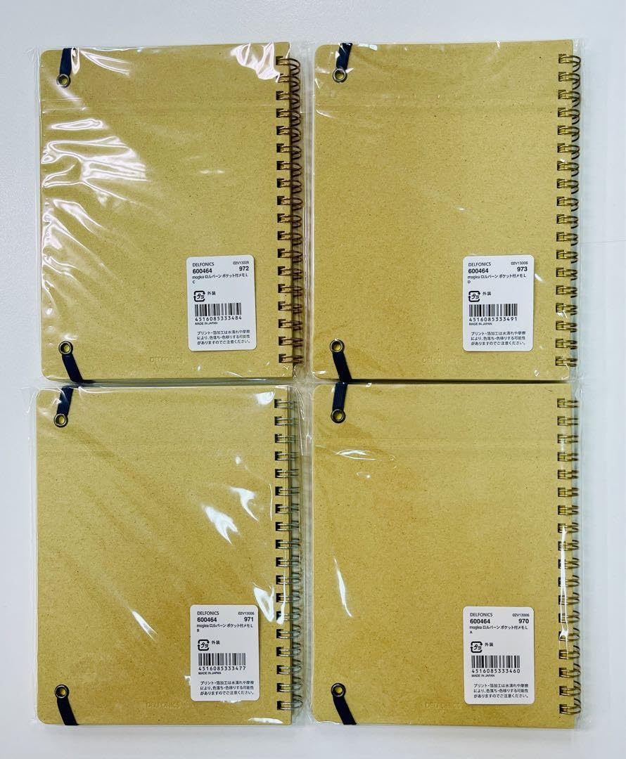 Amazon.co.jp: moglea モーグリー ロルバーンポケット付メモ L 4冊