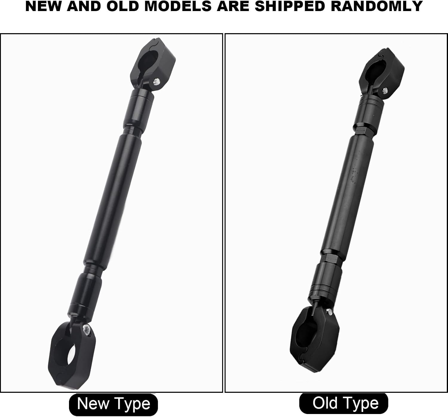 Motorcycle Balance Bar 7/8" 22mm Universal, Aluminum Alloy Motorbike Handlebar Cross Support Mount (Black)
