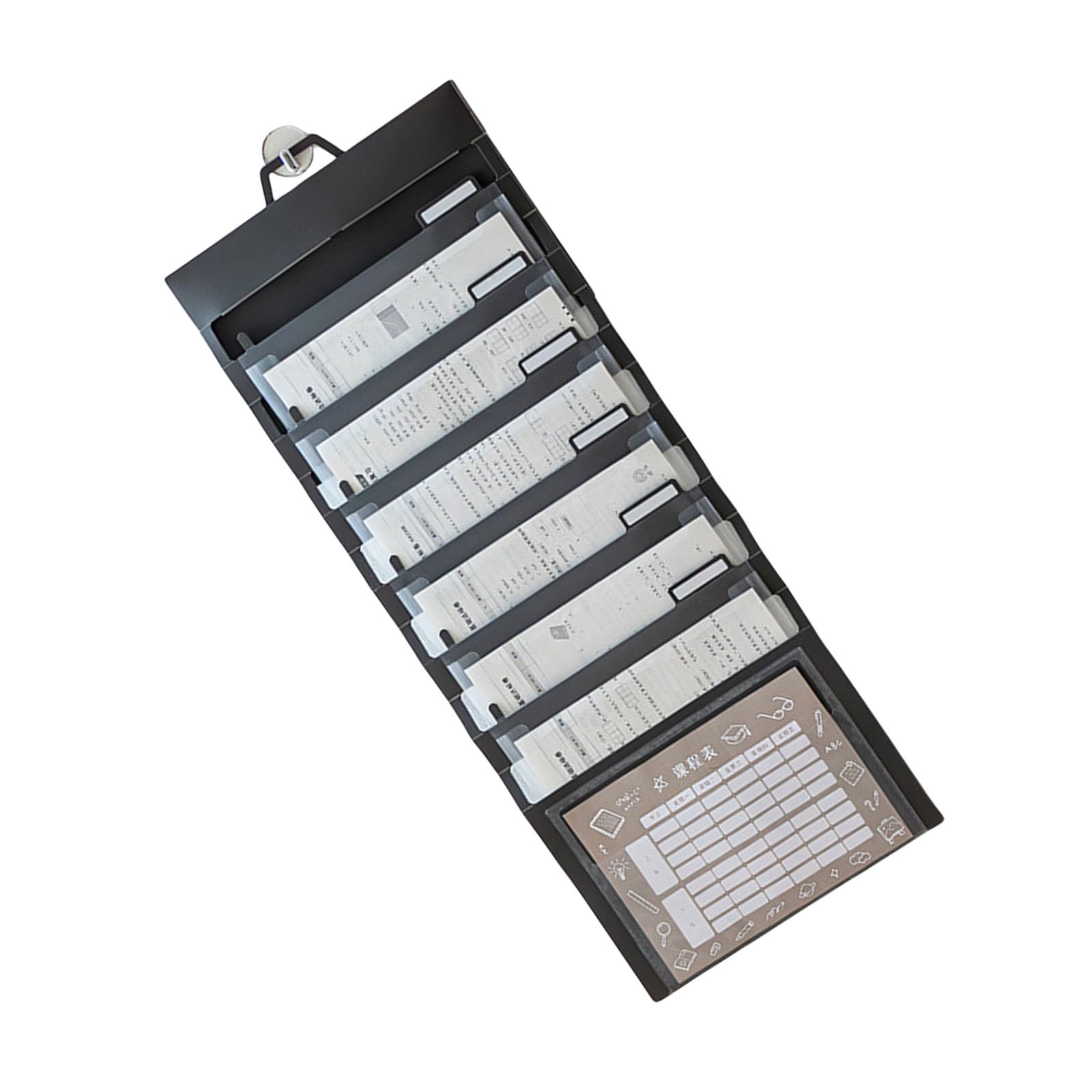 Organizador de archivos para colgar en la pared, carpeta expandible de 6 bolsillos con asa, carpeta expandible, ahorra espacio, bolsa de documentos de pared