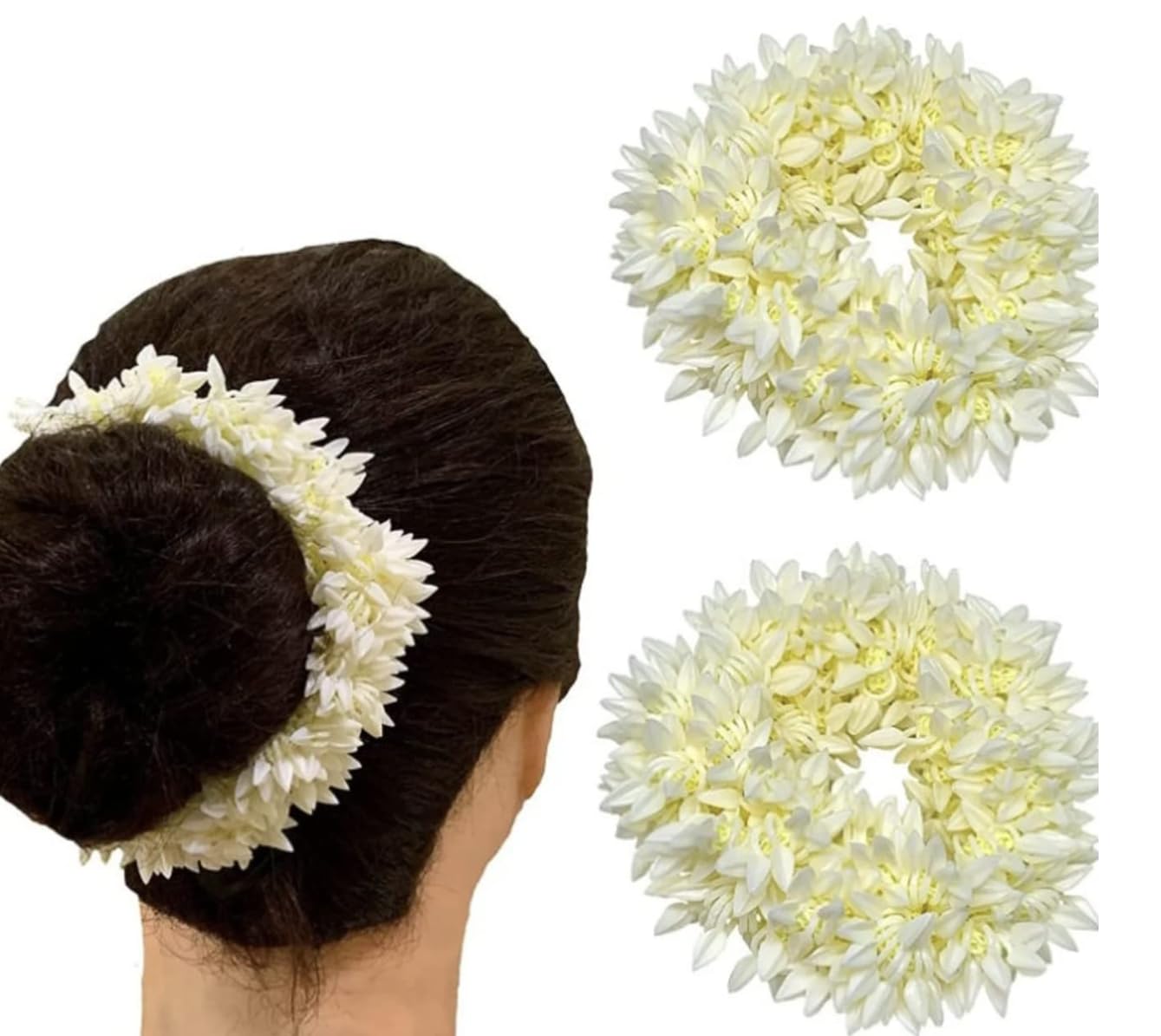 Elegance by PS Women Scented Gajra Resuable Indian Hair Accessory (Cream 2) (B0CR49QFM5) Amazon Price History, Amazon Price Tracker