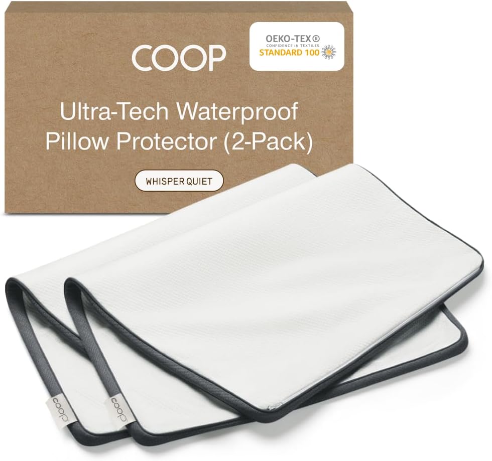 - Ultra-Tech Pillow Protector for Memory Foam Pillows, Waterproof, Pack of 2 Queen Size Pillow Covers, Oeko-Tex Certified, Breathable, Zippered Covers, Machine Washable