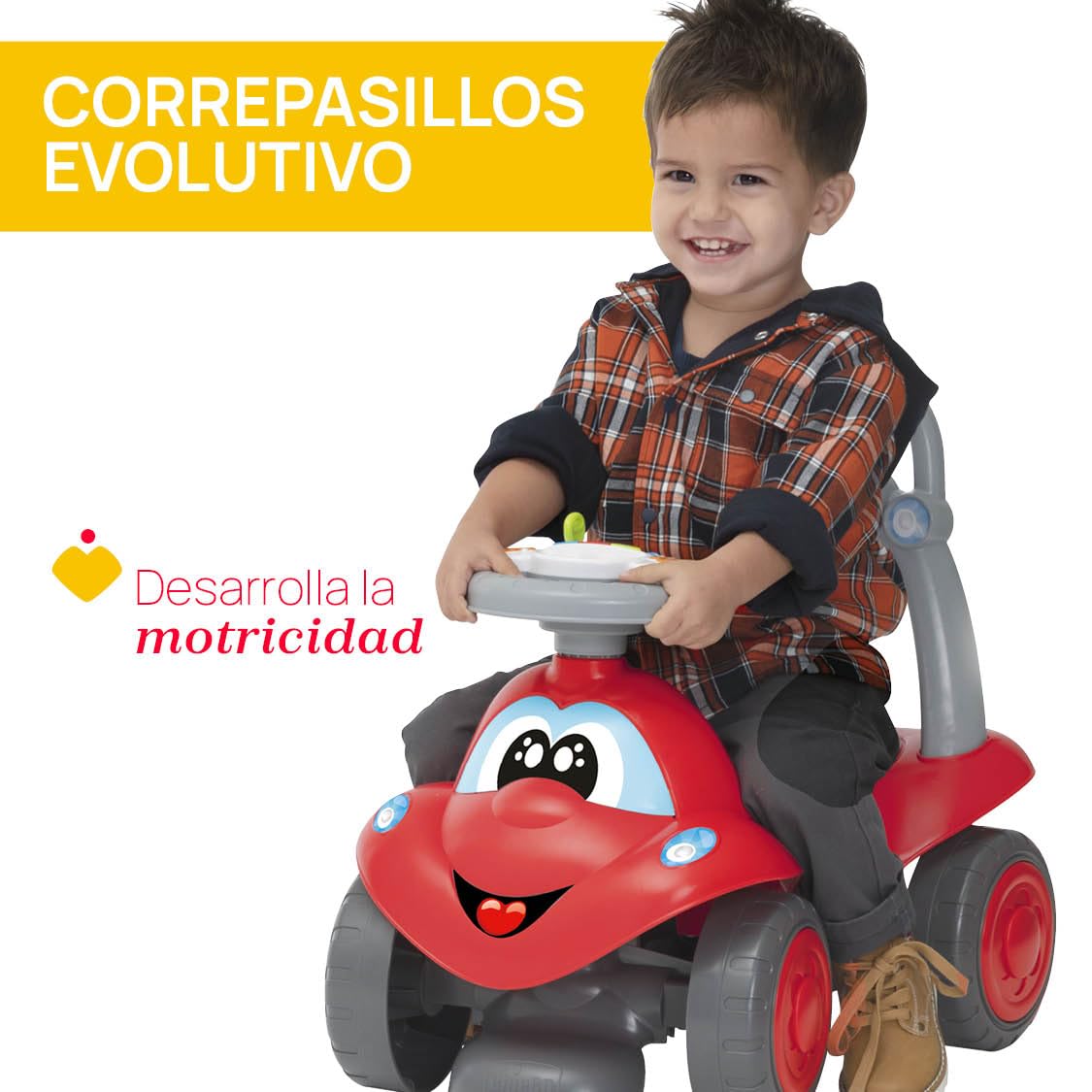 Chicco Andador Correpasillos 2 en 1 Billy El Caminón, Interactivo con Sonidos y Luces, Andador Bebé Primeros Pasos, Juguetes Bebés y Niños De 9 Meses a 3 Años, Amarillo