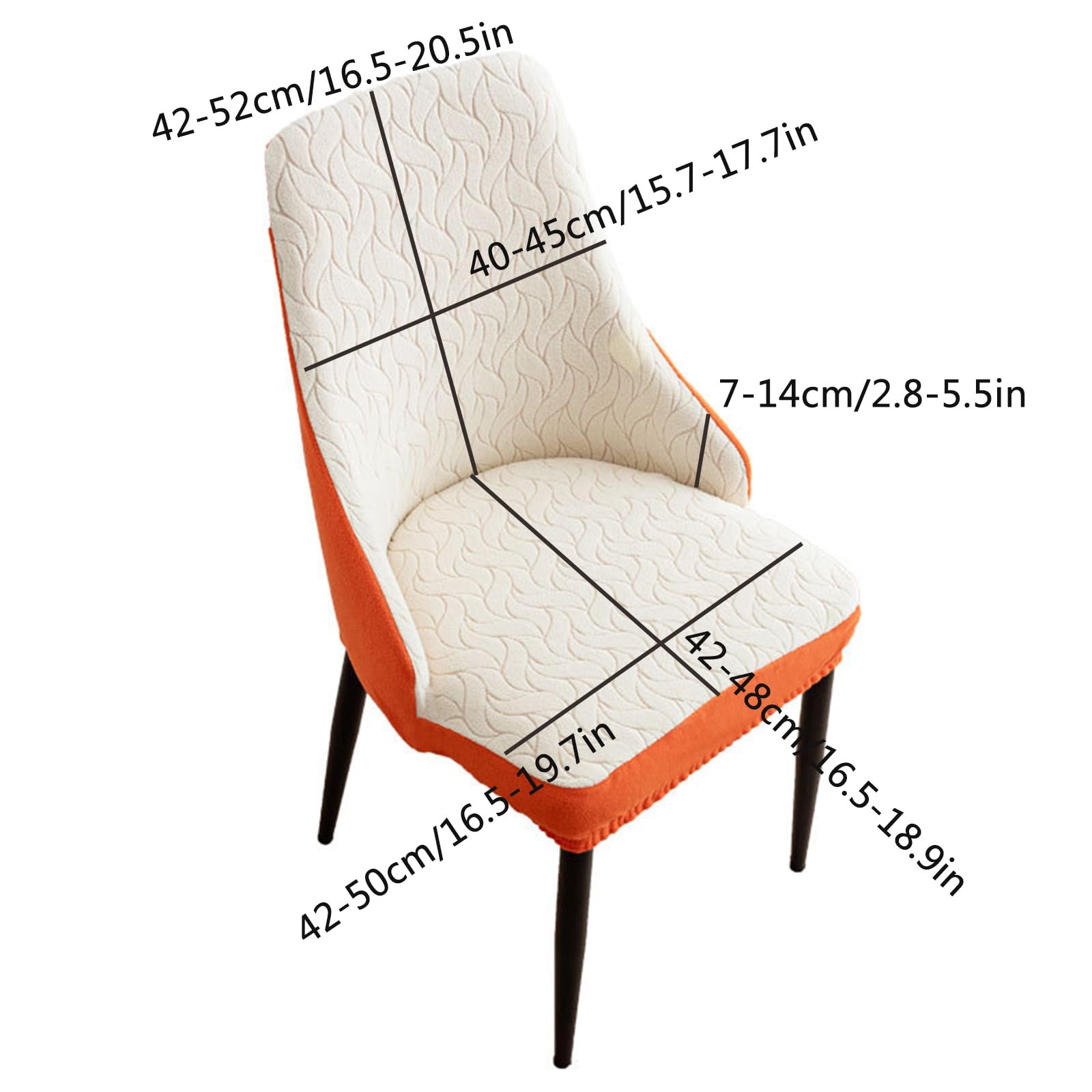 D,6PCS, Curvo Fundas de Sillas Comedor con Respaldo Alto 6/4/2 Pieza, Elásticas Fundas para Sillas de Comedor con Reposabrazos, Giratoria Fundas para Sillas de Oficina para Salón Hogar