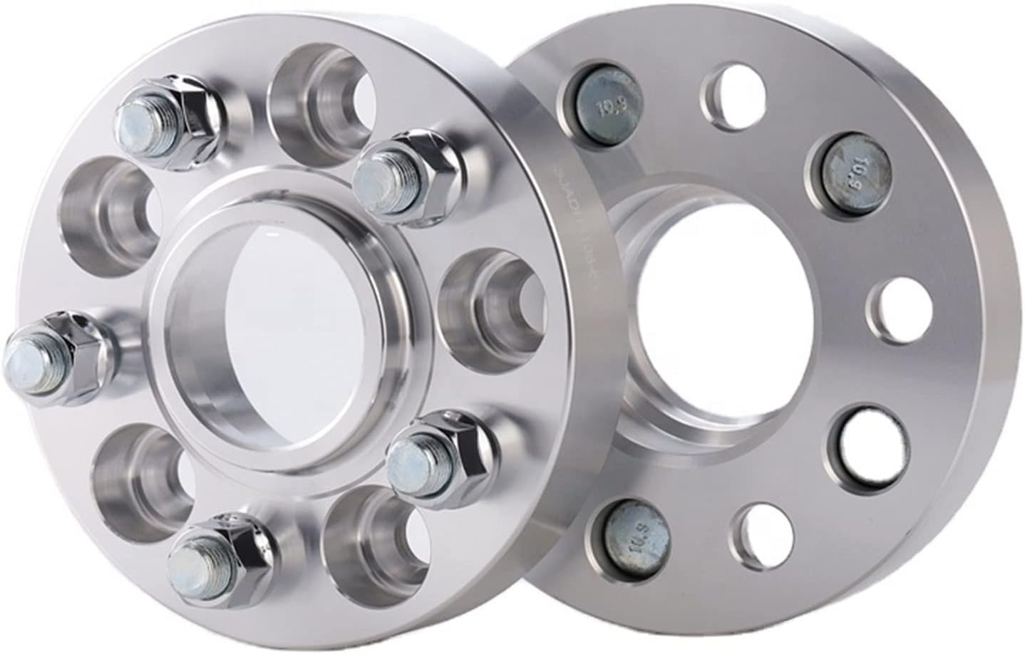 Car Wheel Spacers 1Pair PCD 5x114.3 PCD CB 71.6 Mm For Jeep For Wrangler For Cherokee Car Forged Aluminum Alloy Wheel Spacer Wheel Hub Gaskets (Color : Silver, Size : 20mm)