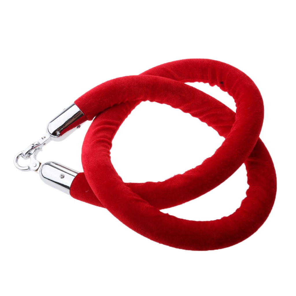 MagiDeal Corde de Diviseur 1.5M Corde Cordon Velours Séparation, Rouge, 1.5m