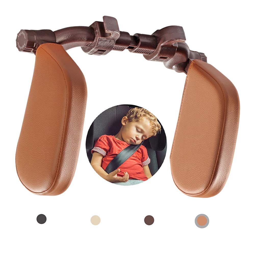 Amazon｜車用ヘッドレスト枕、360度調節可能PUレザーカーシートヘッド