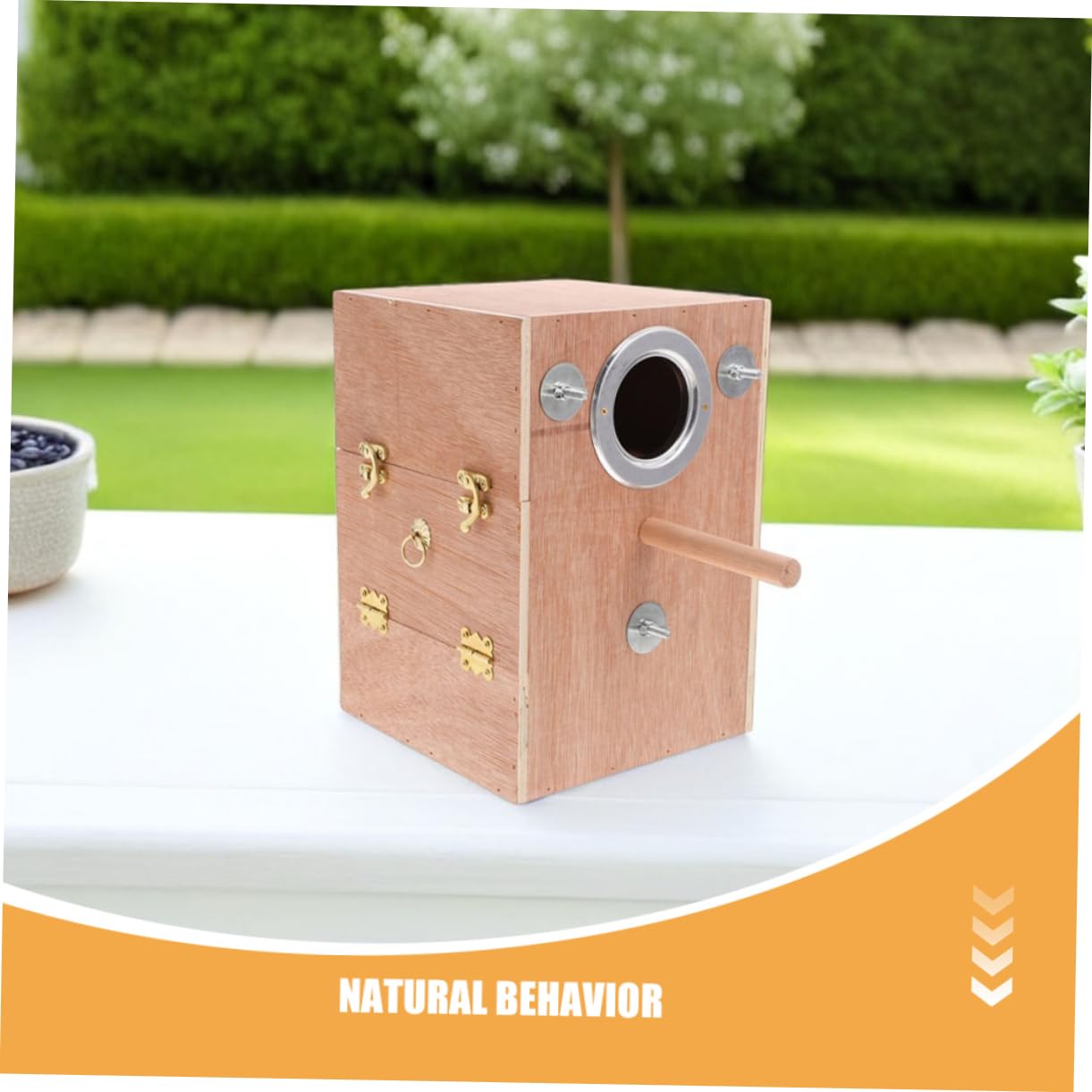 TOYANDONA Caja De Cría para Loros Casa De Madera para Pájaros Nido para Periquitos con Percha Caja Nido De Madera para Agapornis Casa para Pájaros para Pinzones para Periquitos para Su Uso i