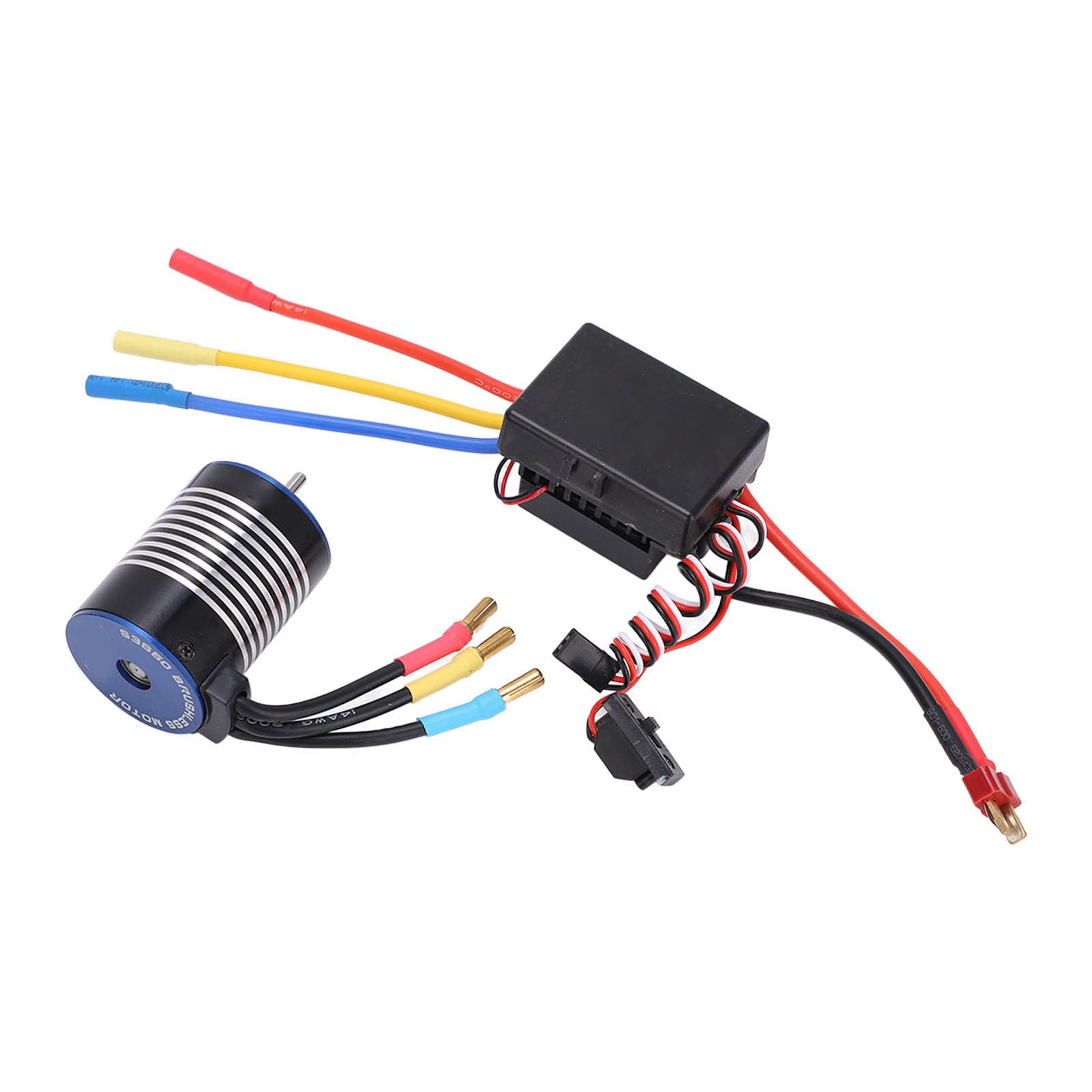 VGEBY RC Car Motor, Brushless Motor Y ESC Combo Set Controlador de Velocidad Elctrico con 60a Impermeable ESC Combo Set para 1/10 RC Car Model Accessories