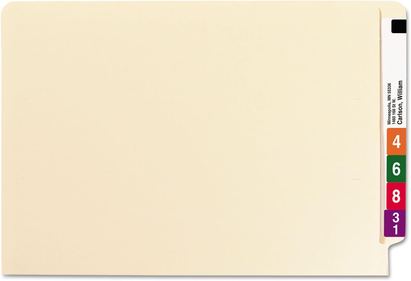 Smead 27110 Straight Cut End Tab Folders, 9 1/2 Inch Front, Legal, Manila, 100/box
