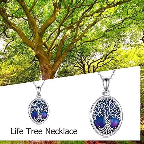 Onefinity Tree Of Life Locket Necklace Sterling Silver Locket Necklace That Holds Pictures Tree Of Life Locket Pendant Necklace For Women Wife Girlfriend Mom #TOP5