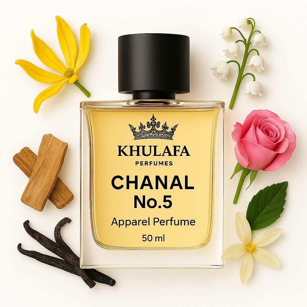 Khulafa Chanal No 5 Inspired Perfume | Timeless Feminine with Aldehydes, Jasmine & Vanilla Notes | Long-Lasting Scent | 100% Scent Match | Ideal Gift for Women | Perfect for Special Occasions | 50ML-image-26
