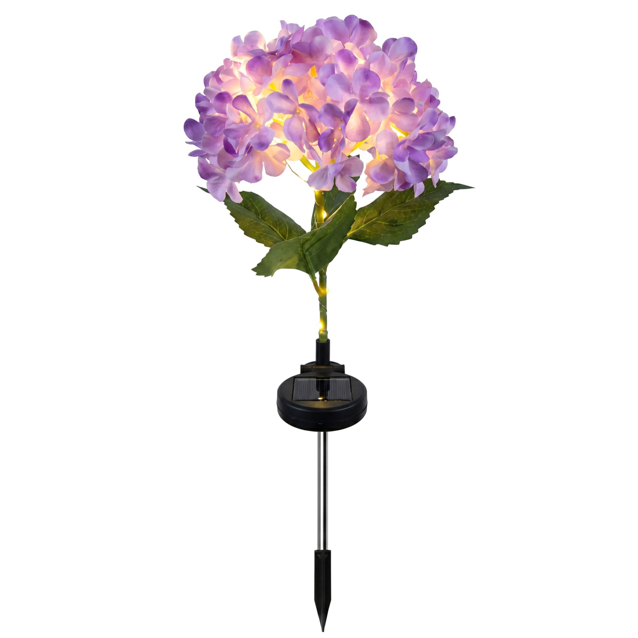 Sjfbebsy Solar Flower Lights, 1 Pack Solar Flowers Outdoor Waterproof, Fairy Hydrangea Lights for Outside, Auto-On At Dusk, Purple | Flowers