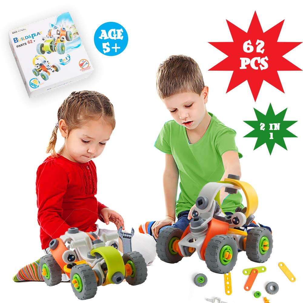 Buy Construction Toys 2 in 1 Build and Play kit Educational Model Building Playset for Toddler