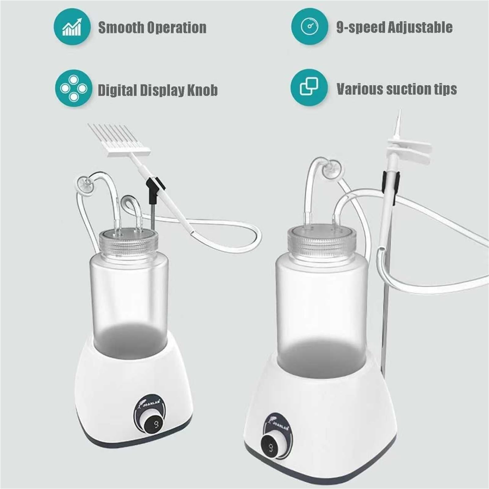 Aspirador de vacío digital para reciclaje de líquidos, reciclador de líquidos de desecho de laboratorio de 1L con cabezal de aspiración, colector de líquidos por succión a presión negativa