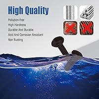 Vista 4 de Tornillos antirrobo para placa de matrícula, accesorios de montaje resistentes a manipulaciones, juego de tornillos de seguridad de 1/4" (M6), kit