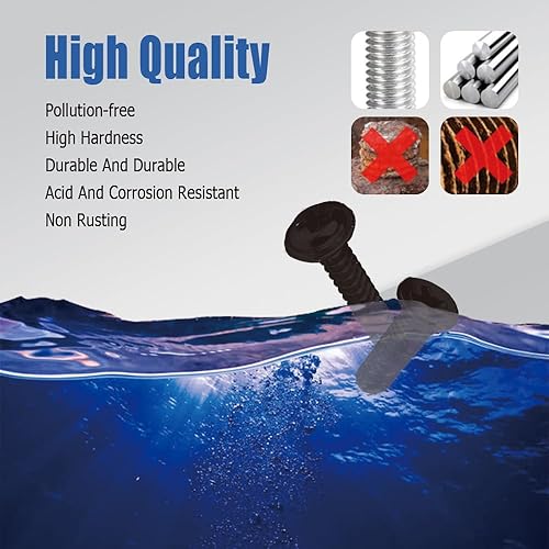 Miniatura 4 de Tornillos antirrobo para placa de matrícula, accesorios de montaje resistentes a manipulaciones, juego de tornillos de seguridad de 1/4" (M6), kit