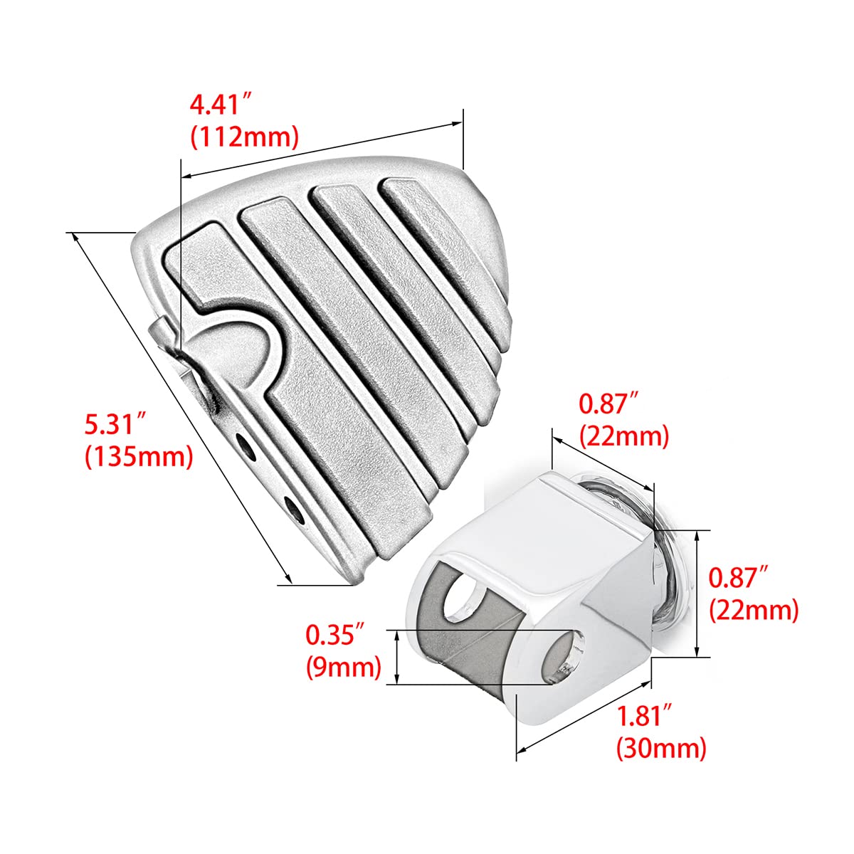 Poggiapiedi anteriori per moto Pedali Pedali Pedali Adatto Per Honda Shadow 750 VT750 Ace/Aero/Spirit/Phantom VTX1300 VTX1800 VT1300 Fury Steed VT600 VLX400 Deluxe Magna VF750