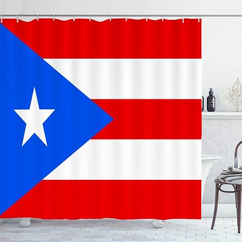 Miniatura 8 de Rimego Cortina de ducha con 12 ganchos, impermeable y resistente a las arrugas, para bañeras de poliéster, 72 x 72 pulgadas