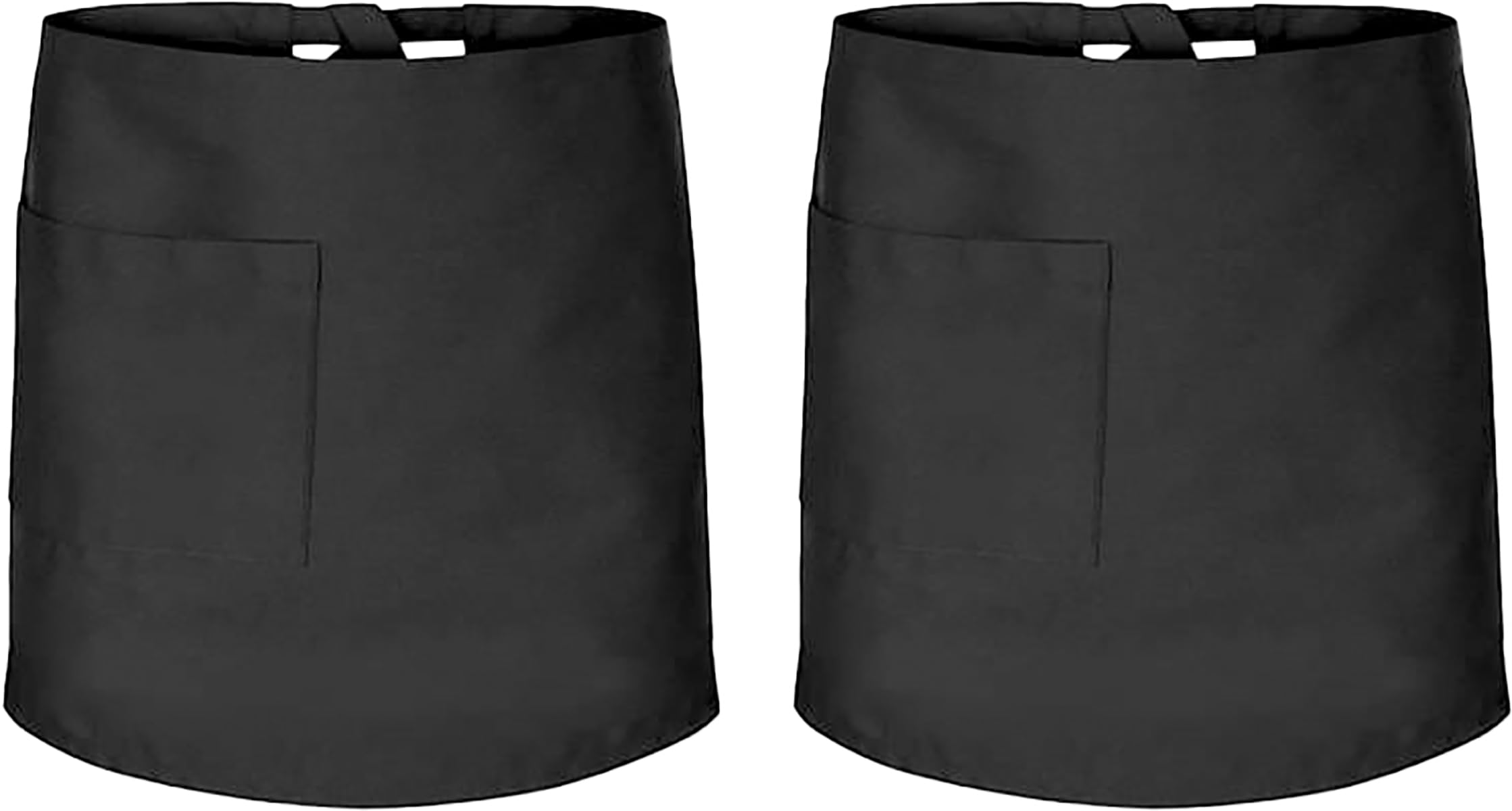 4sold (2 Pack 100% Cotton Unisex Adjustable Bib Apron with 2 Pockets Thick Cooking Kitchen Chef Women Men Aprons for Home Kitchen Restaurant