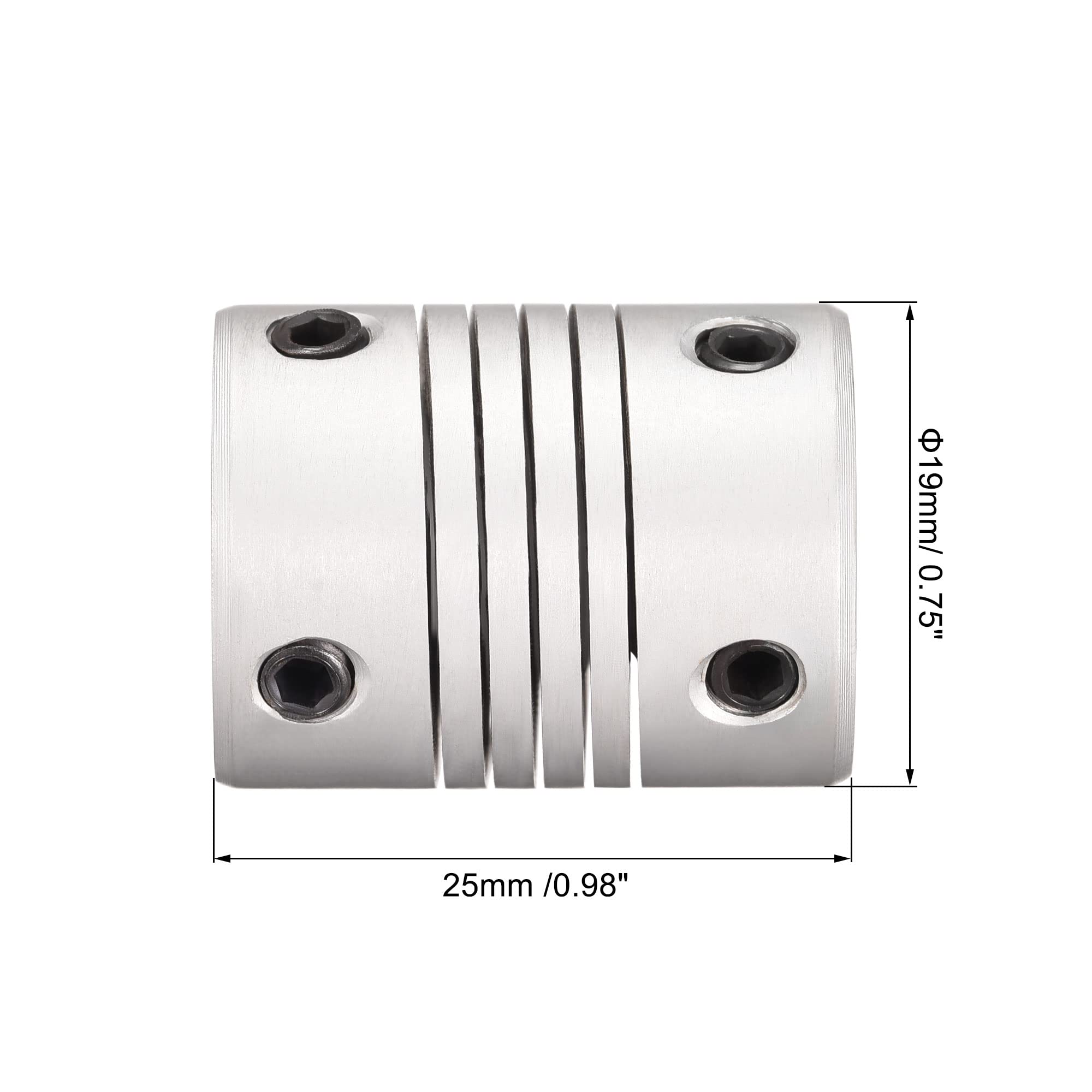 2 Giunti Flessibili Per Albero In Alluminio - Da 4mm A 5mm, L25mm Per Fai Da Te - Foto 7