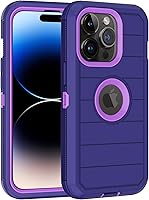 Vista 8 de Funda para iPhone 14 Pro Max de 6.7 pulgadas, con protector de pantalla integrado, protección resistente contra caídas, cuerpo completo, resistente