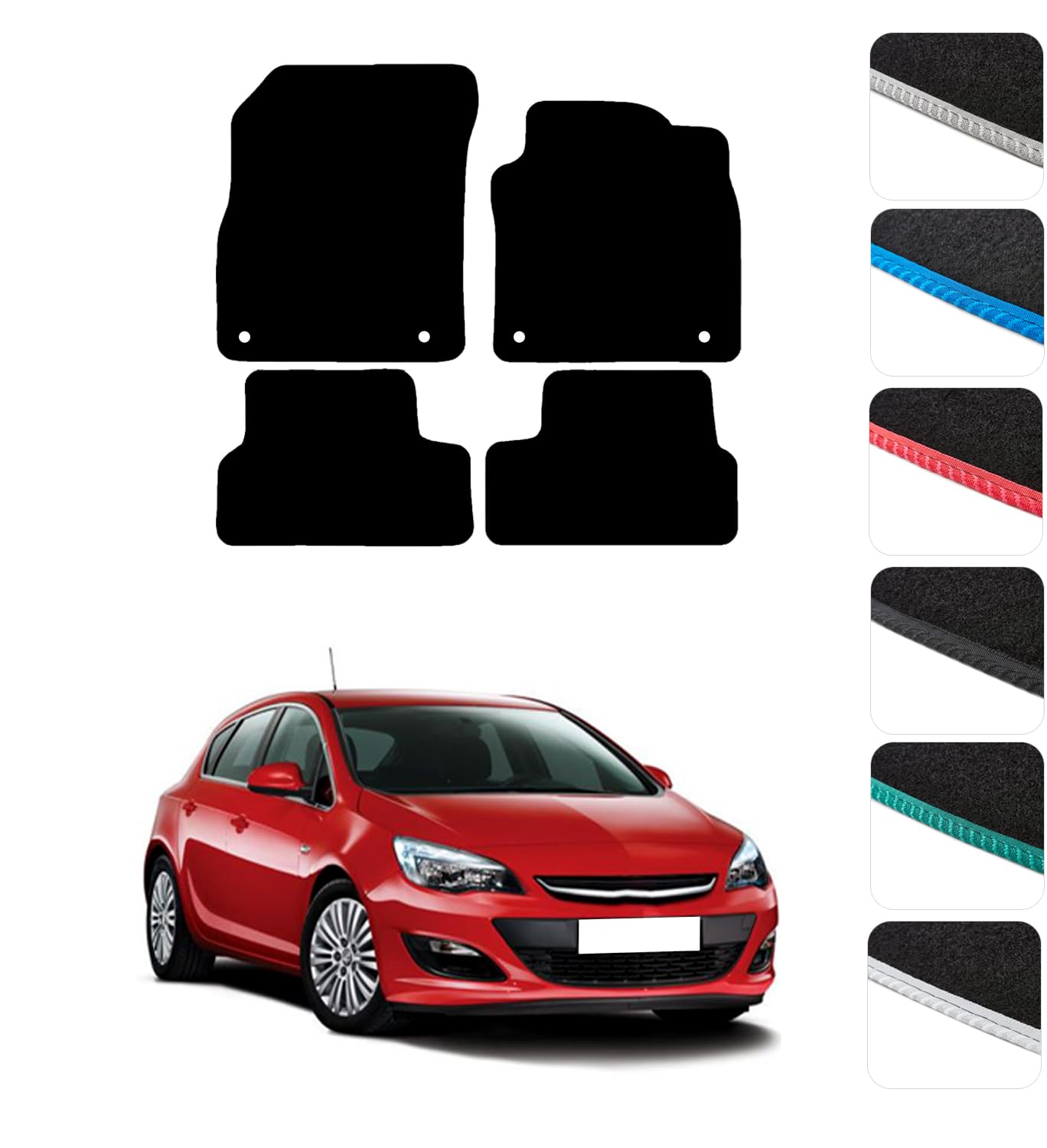 Vauxhall Astra MK7 2015+ Fully Tailored 4 Piece Car Mat Set