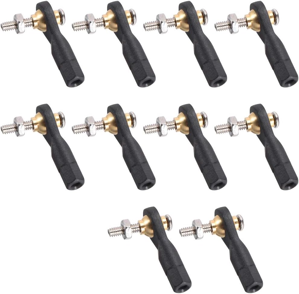 uxcell 10 PCS M2 2.0xL19mm Lever Steering Linkage Tie Rod End Ball Head End for RC Helicopter